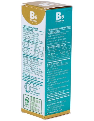Vitamina B6 Liquida 30Ml. Vitahelp de Marnys