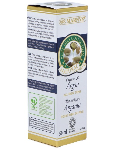 Aceite De Argan Biologico Spray 50Ml. de Marnys