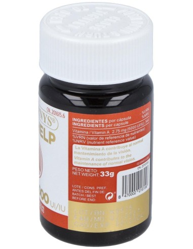 Vitahelp Vitamina A 5000Ui 120Cap. de Marnys