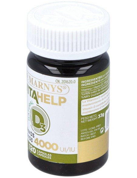 Vitahelp Vitamina D 4000Ui 120Perlas de Marnys