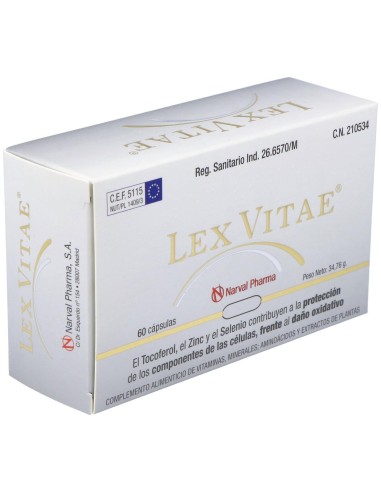 Lex Vitae (Uso Interno) Blister 60Cap. de Narval Pharma, S.A.
