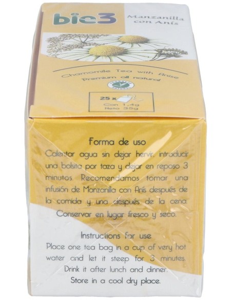 Bie3 Manzanilla Con Anis Infusion 25Sbrs. de Bie 3