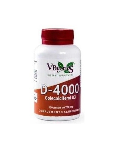 Vitamina D3 4000Ui 180Perlas de Vbyotics