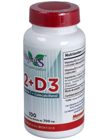 Vitamina K2+D3 100Perlas de Vbyotics