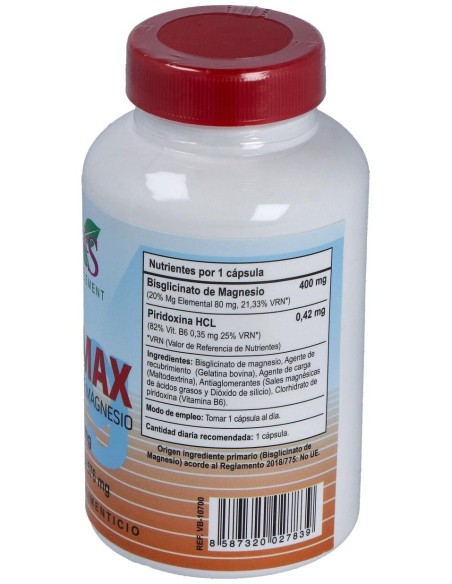 Magmax Bisglicinato 120Cap. de Vbyotics