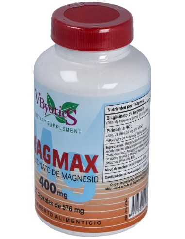 Magmax Bisglicinato 120Cap. de Vbyotics