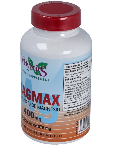 Magmax Bisglicinato 120Cap. de Vbyotics