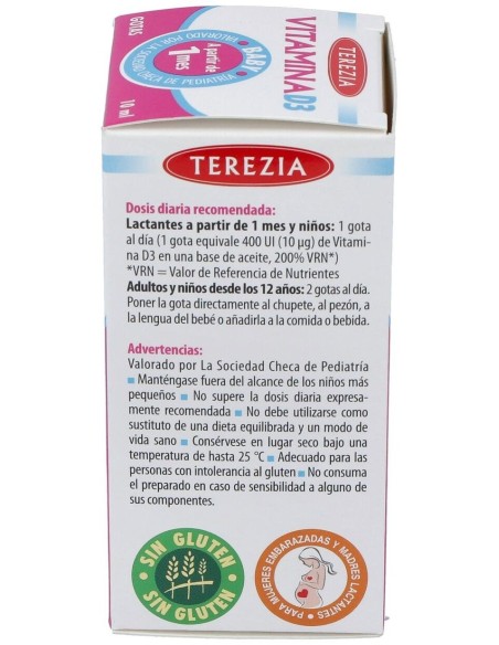 Vitamina D3 Gotas 10Ml. de Terezia
