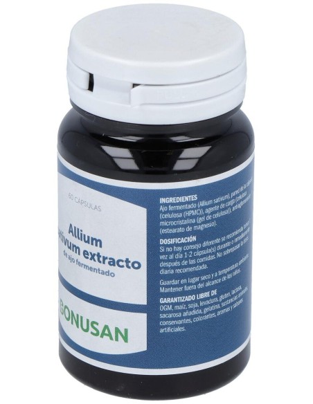 Allium Sativum Ext. Ajo Fermentado 60Cap. de Bonusan