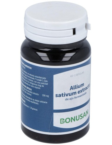 Allium Sativum Ext. Ajo Fermentado 60Cap. de Bonusan