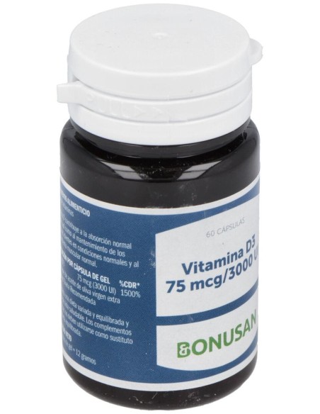 Vitamina D3 75Mcg/3000Ui 60Perlas de Bonusan
