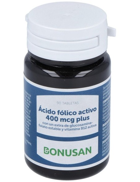 Acido Folico Activo 400Mcg. Plus 90Comp. de Bonusan