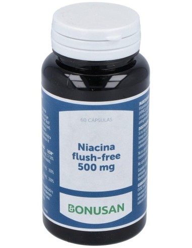 Niacina Flush-Free 500Mg. 60Vcap. de Bonusan