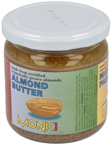 Crema De Almendras Tostadas  330Gr. Bio de Monki