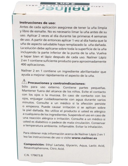 Nailner Lapiz 2 En 1 Antihongos 4Ml. de Nailner