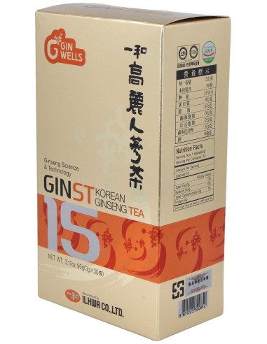 Korean Ginseng Tea Il Hwa (Ginst15) 30Sbrs. de Tongil
