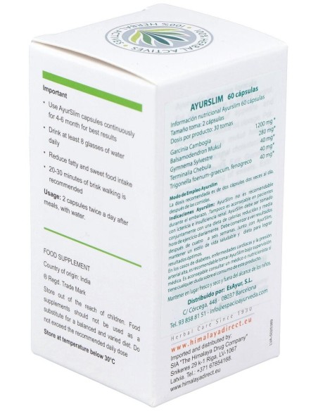 Ayurslim 60Cap. de Himalaya