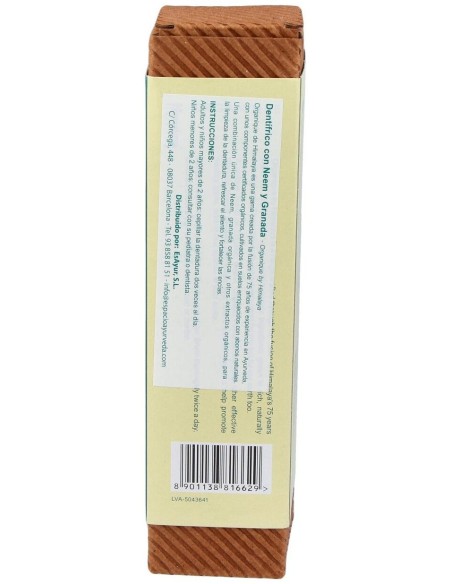 Dentifrico Organico Neem-Granada 150 Gr. de Himalaya
