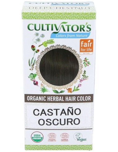 Castaño Oscuro Tinte Organico 100Gr. Ecocert de Cultivators