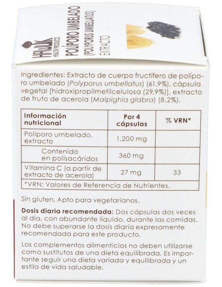 Poliporo Umbelado Extracto Puro 60Vcaps. de Hawlik