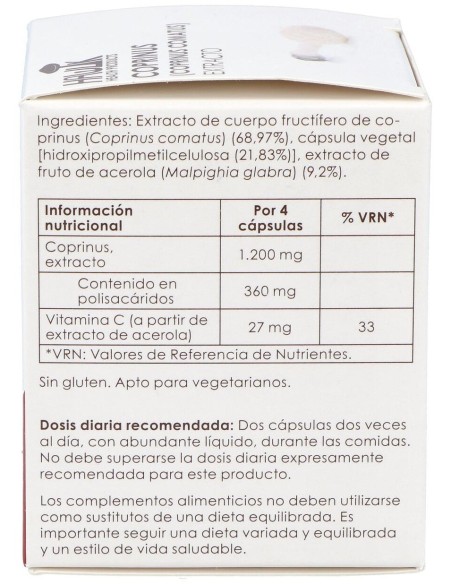 Coprinus Extracto Puro 60Vcaps. de Hawlik
