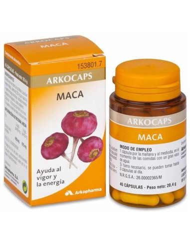 Maca 40Arkocapsulas. Bio de Arkopharma