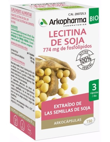 Lecitina De Soja 150Arkocapsulas. Bio Arkopharma