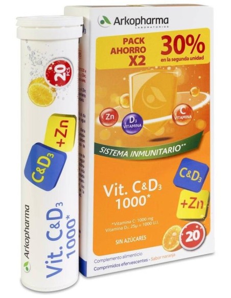 Arkopharma Vitamina C+D3 2X20 40 Un de Arkopharma