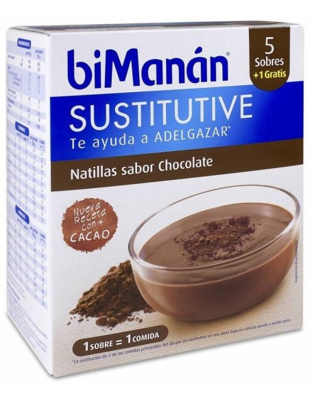 Natillas Sustitutivas Chocolate 6Sbrs. de Bimanan