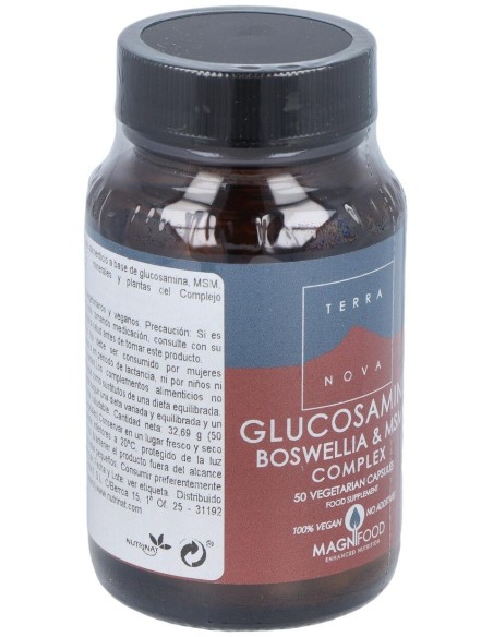 Glucosamina, Boswelia Y Msm Complex  50 Vcáps de Terranova