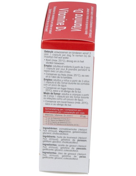 Vitamina D3 Forte 100Cap. de Physalis