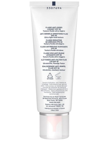 Roc Sol Fluido Antiarrugas Spf 50+ 50 Mililitros Roc