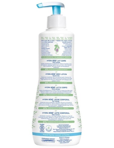 Hydra Leche Corporal Bebe-Niño 500Ml. de Mustela