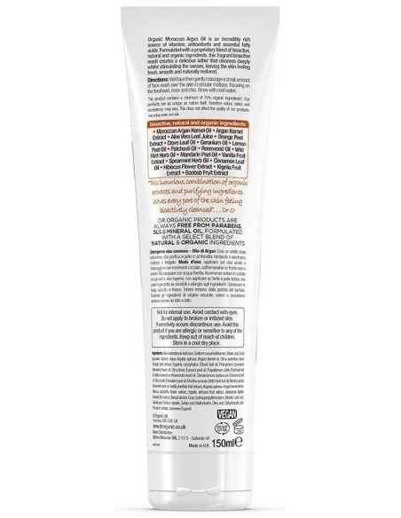 Limpiador Facial Piel Normal-Seca Argan 150Ml de Dr. Organic
