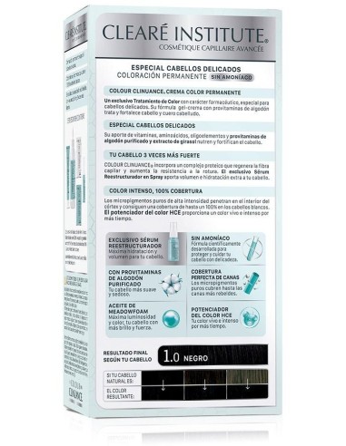 Colour Clinuance 1.0 Negro Cabellos Delicados de Cleare Institute