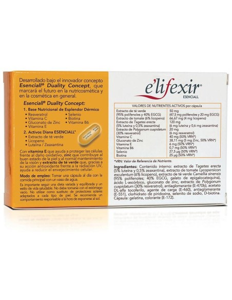 Elifexir Esenciall Piel Canela 80Cap. de Elifexir