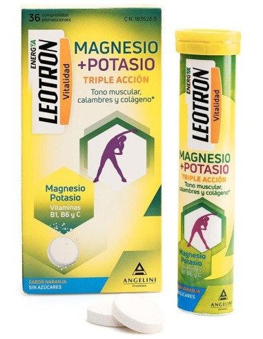 Leotron Magnesio Potasio 36Comp Eferv de Leotron