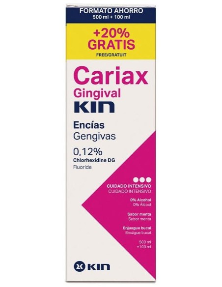 Cariax Gingival Encias Pack Colutorio 500Ml +100Ml de Kin