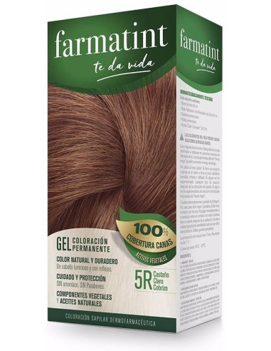 Farmatint Gel 5R Castaño Claro Cobrizo 135Ml. de Farmatint