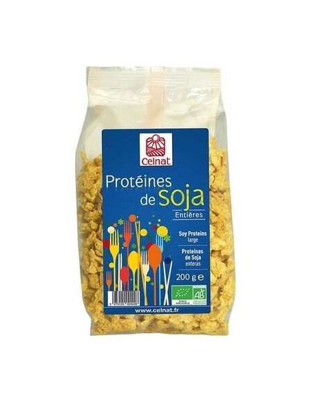 Soja Texturizada Gruesa Entera 200Gr. Bio de Celnat