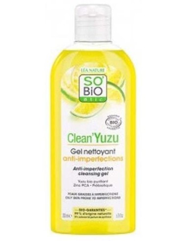 Gel Limpiador Clean Yuzu Anti Imperfecciones 200Ml de So´Bio Etic