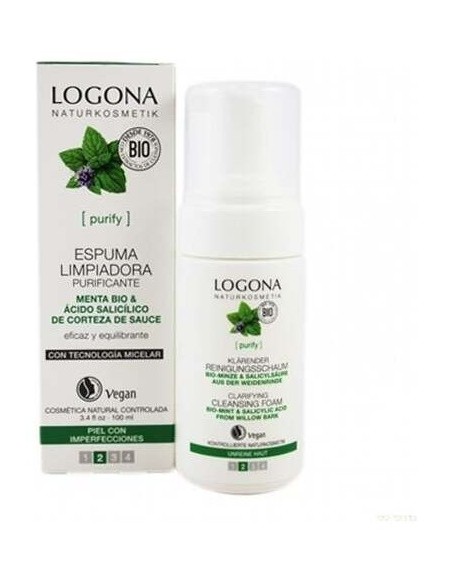 Espuma Limp. Micelar Menta-Acido Silicilico 100Ml. de Logona