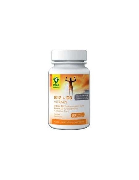 Vitamina B12/D3 sabor frutas del bosque compr. 1,5g, bote 60ud de Raab Vitalfood