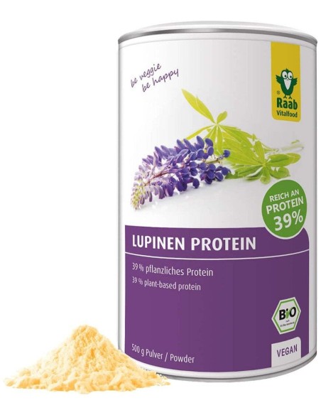 Proteína de lupino bio en polvo, harina 500g de Raab Vitalfood