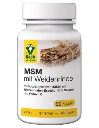 Msm Con Corteza De Sauce 630Mg 90Cap. Sg Vegan de Raab Vitalfood