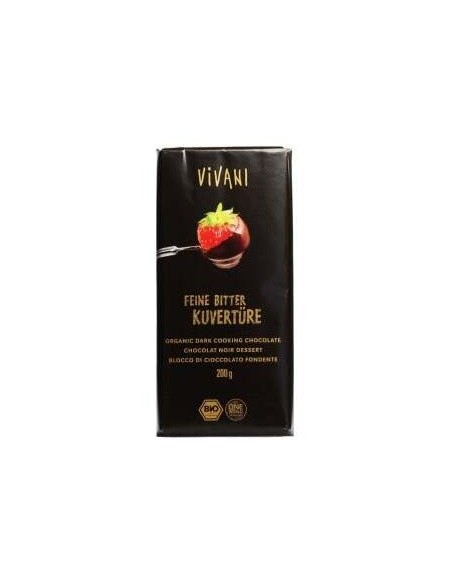 Chocolate Negro 70% Para Postres 200Gr. Bio Vegan de Vivani