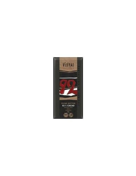 Chocolate Negro Fino 92% Cacao de Vivani