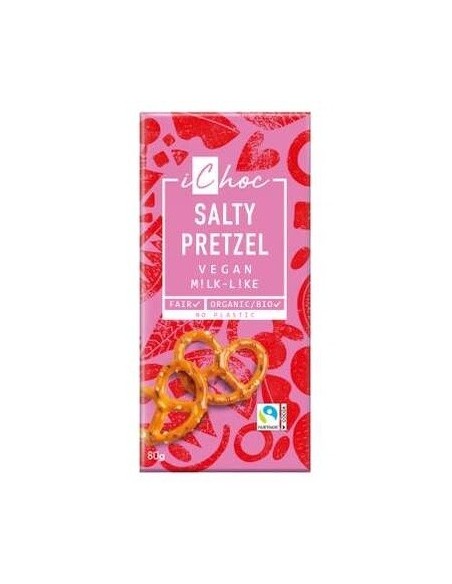 Salty Pretzel Trozos De Pretzel Chocolate 80G Bio de Ichoc