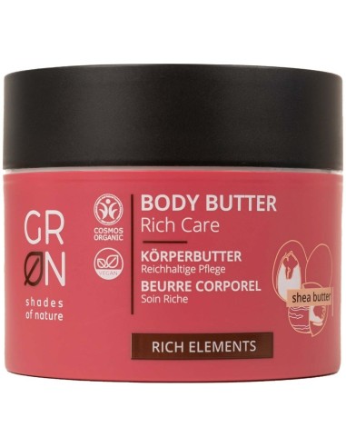 Body Butter Aromatizada 95% Karité, Macadamia y Coco,200ml Rich Elements de Grn