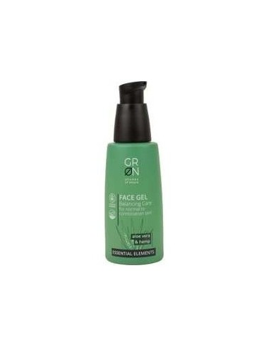 Gel Facial Equilibrante Acido Hialurónico,  Aloe y Cáñamo,50ml Essential Elements de Grn